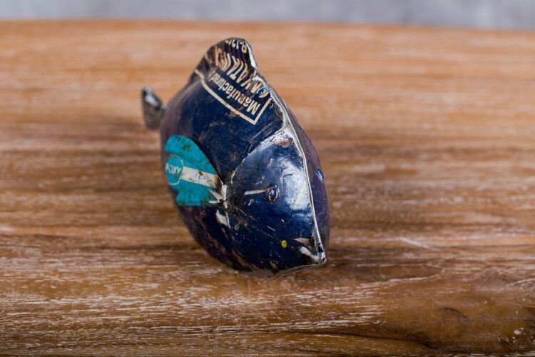 Pez de metal azul - Imagen 2