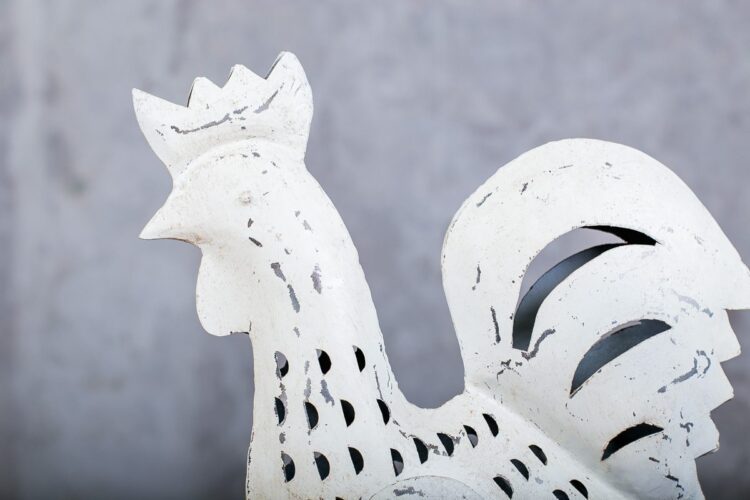 Gallo farol de metal - Imagen 2