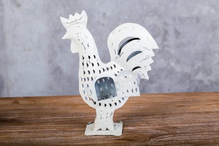 Gallo farol de metal - Imagen 4