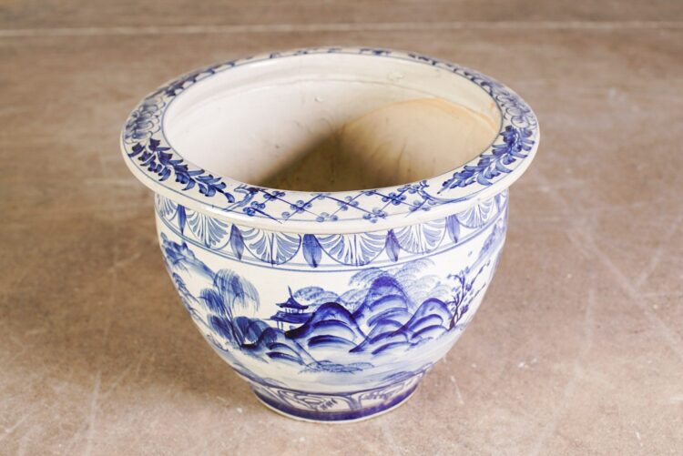 Macetero ceramica motivos orientales - Imagen 3