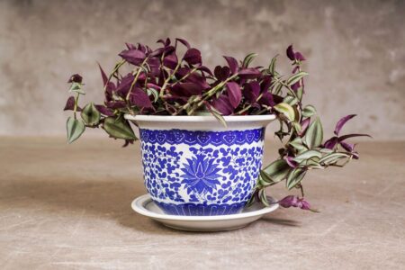 Macetero cerámica diseño Flor