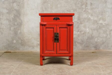 Velador lacado rojo