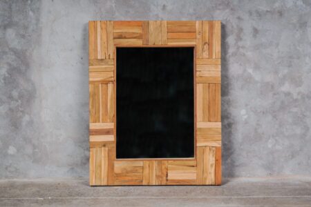 Espejo bloques de madera