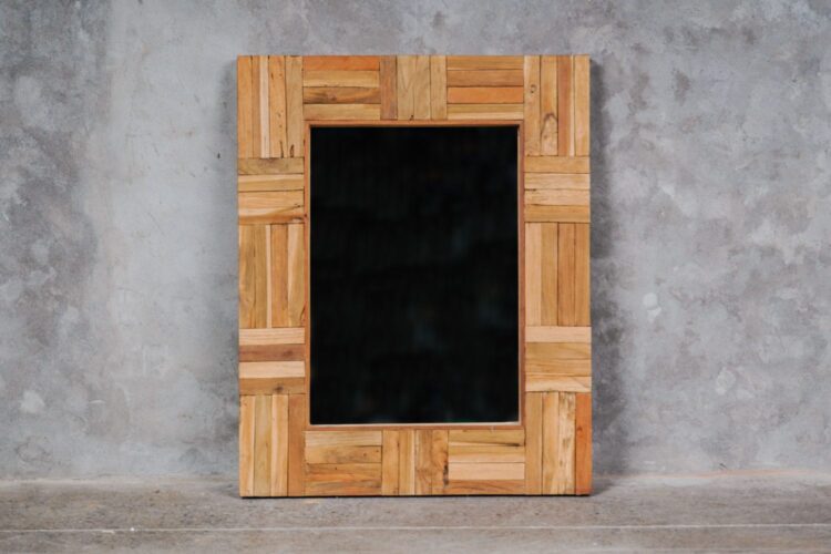 Espejo bloques de madera