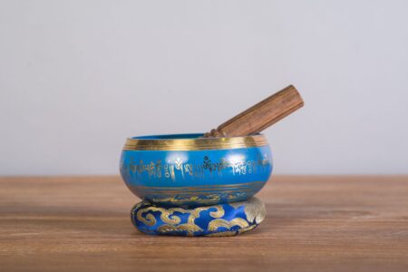 Cuenco tibetano azul 14 cms diámetro
