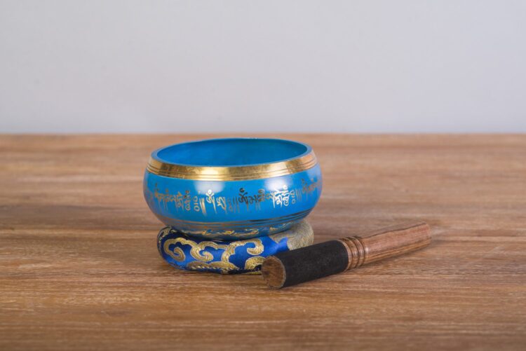 Cuenco tibetano azul 14 cms diámetro - Imagen 2