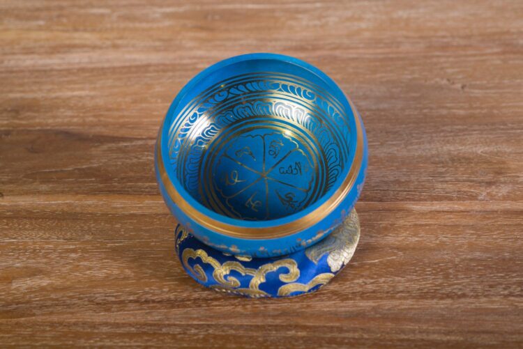 Cuenco tibetano azul 14 cms diámetro - Imagen 3