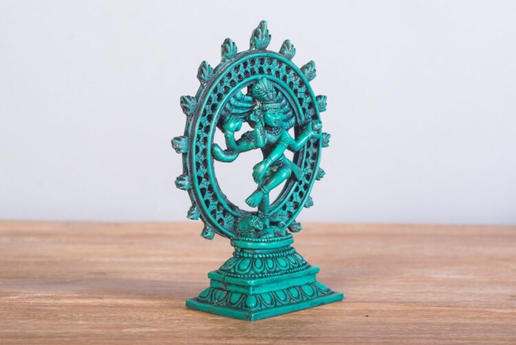 Nataraja de resina 23 cms. color turquesa - Imagen 2