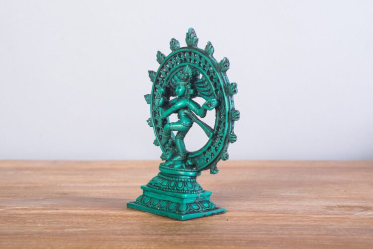 Nataraja de resina 23 cms. color turquesa - Imagen 3