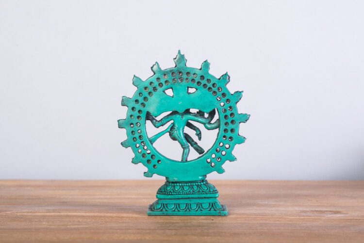 Nataraja de resina 23 cms. color turquesa - Imagen 4