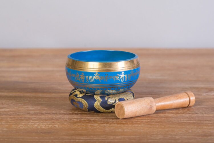 Cuenco tibetano azul 12 cms diámetro - Imagen 2