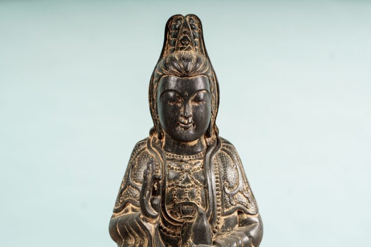 Figura Kwan Yin de Piedra Reconstituida - Imagen 2