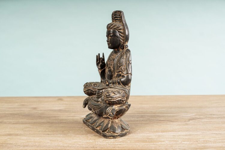 Figura Kwan Yin de Piedra Reconstituida - Imagen 3