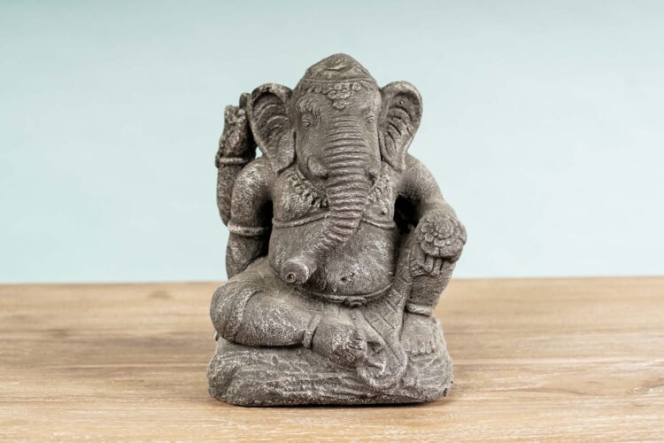 Figura Ganesh de Piedra Reconstituida