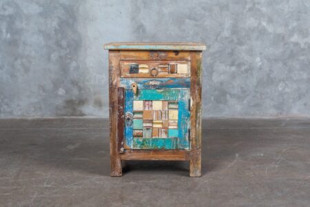 Velador patchwork maderas recicladas