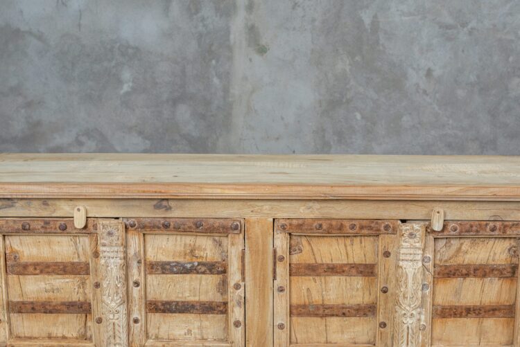 Buffet rústico madera y fierro 4 puertas - Imagen 5