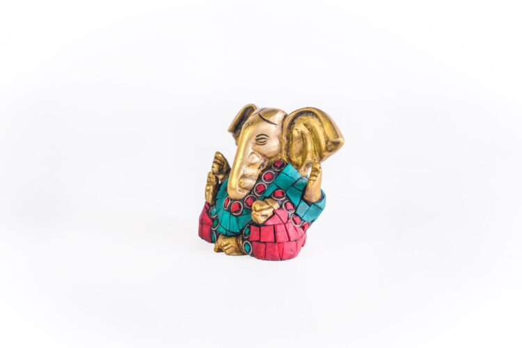 Ganesh con piedras incrustadas - Imagen 4