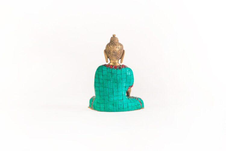 Buda de bronce y piedras - Imagen 2