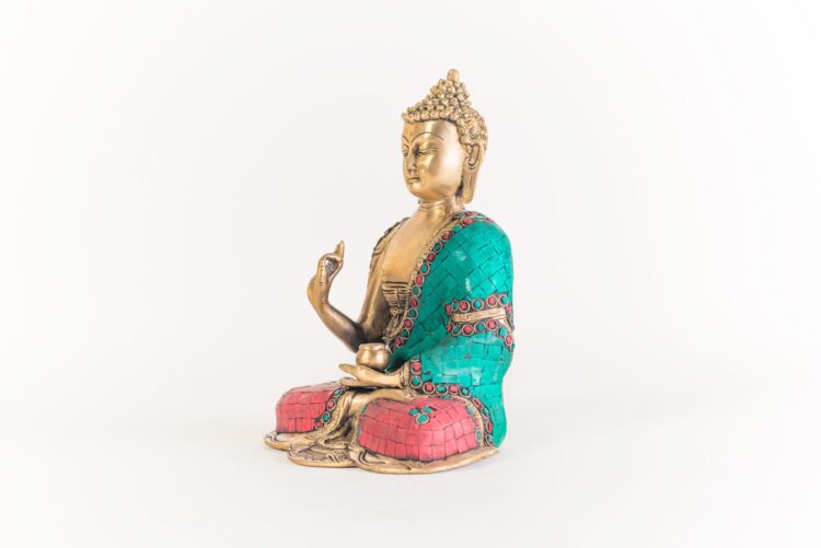 Buda de bronce y piedras 25 CMS - Imagen 2