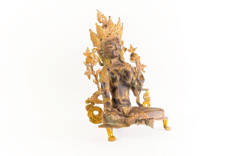 Diosa Tara 75 cms de bronce - Imagen 4