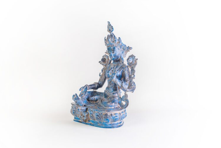Diosa Tara 50 cms. azul - Imagen 4
