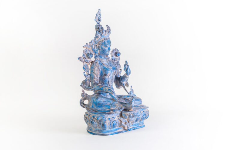 Diosa Tara 50 cms. azul - Imagen 3