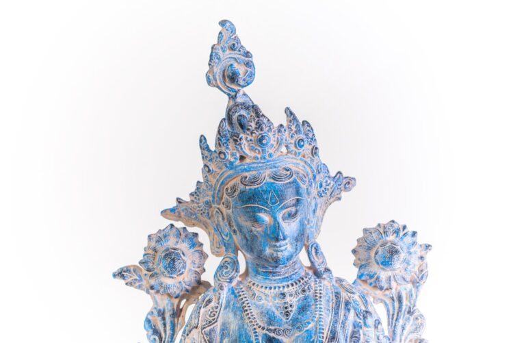 Diosa Tara 50 cms. azul - Imagen 2