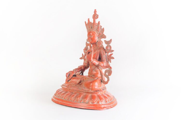 Diosa Tara 50 cms roja. - Imagen 4