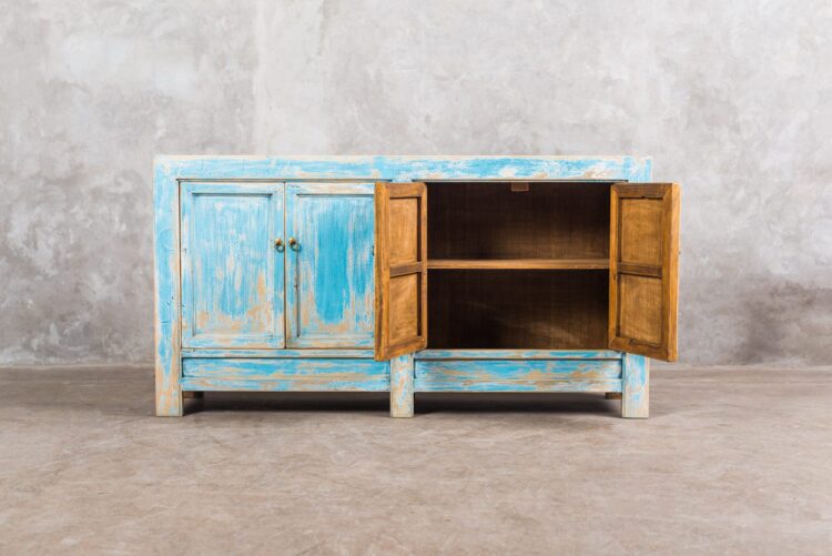 Buffet chino pintura decapada - Imagen 5
