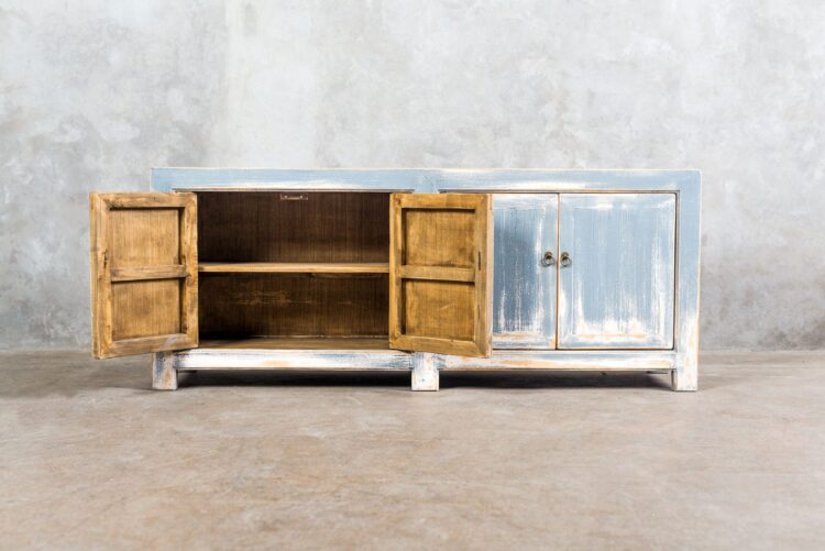 Buffet chino pintura decapada - Imagen 7
