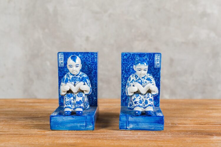 Par Apoya Libros de porcelana - Imagen 3