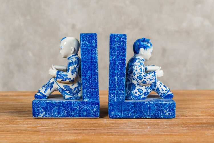 Par Apoya Libros de porcelana - Imagen 2