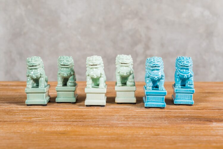 Perros Fu porcelana