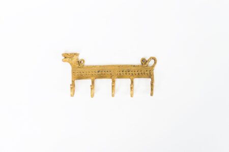 Perchero de bronce 5 ganchos