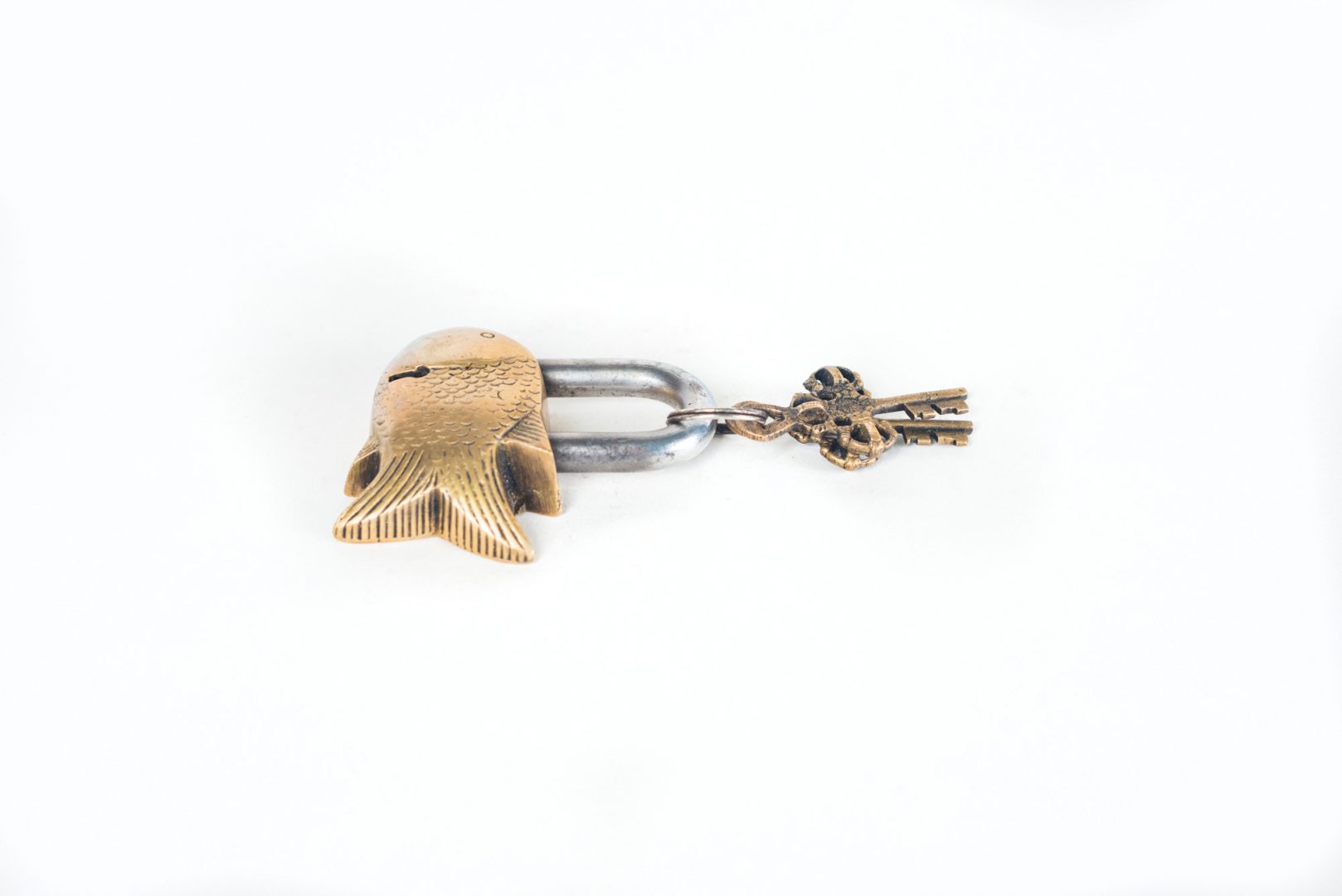 Candado Funcional De Latón De Colección De Cerraduras Dorada