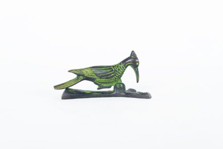 Tocapuerta de bronce pájaro verde