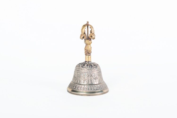 Campana Tibetana Fatta A Mano Dall'India Incluso Percussore, 13 Cm