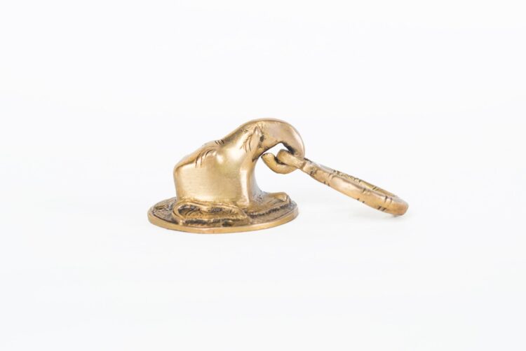 Tocapuerta de bronce elefante - Imagen 4