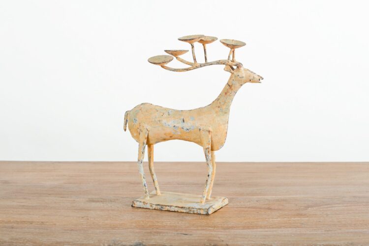 Candelabro alce de metal - Imagen 3