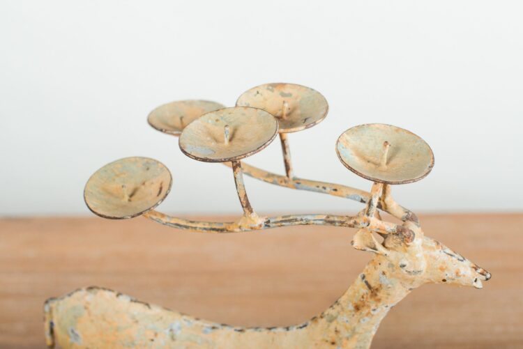 Candelabro alce de metal - Imagen 2