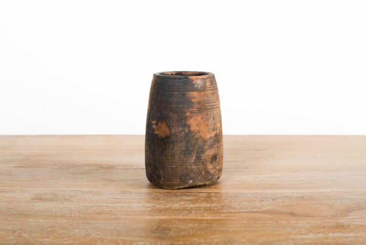 Potiche antiguo de madera - Imagen 5