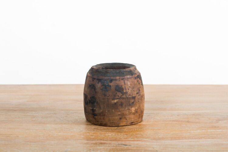 Potiche antiguo de madera - Imagen 4