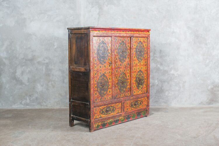 Gabinete tibetano pintado a mano - Imagen 2
