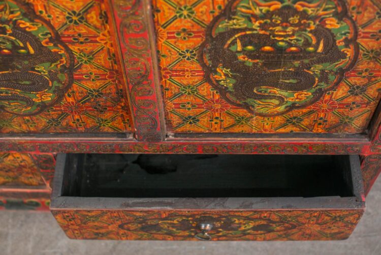 Gabinete tibetano pintado a mano - Imagen 4