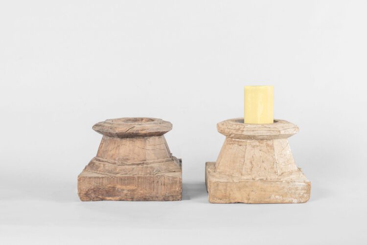 Base de Madera Reciclada Candelabro(valor unitario)