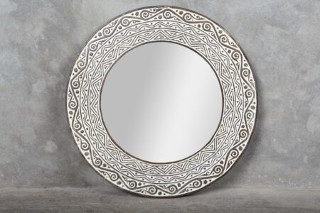 Espejo circular tallado 120 d.