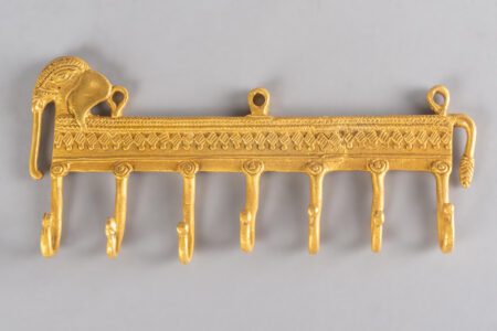 Perchero de bronce Elefante 7 ganchos