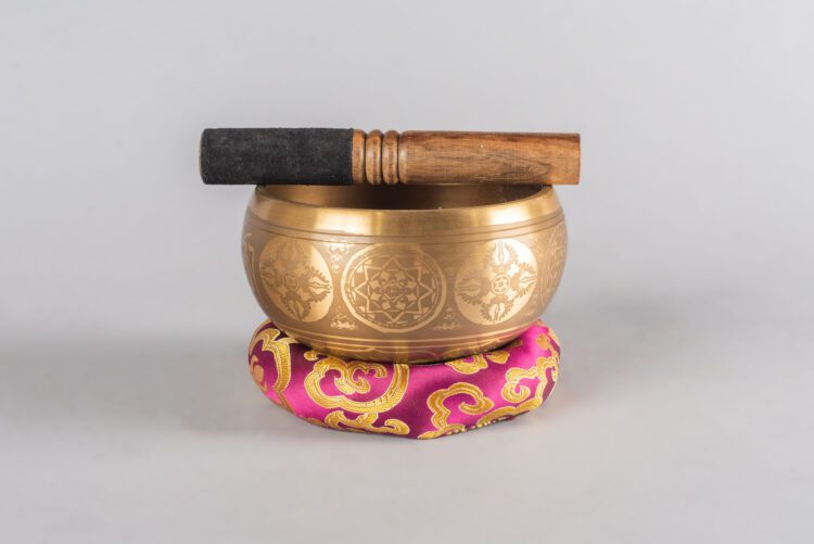 Cuenco tibetano 15 cms de diámetro ,  Diseño Mandala - Imagen 2