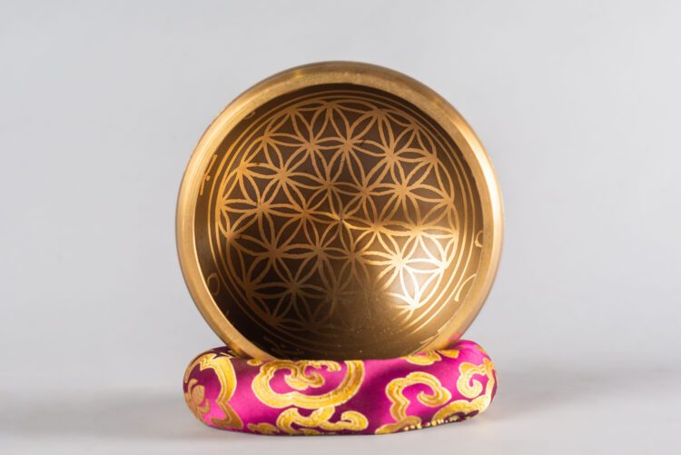 Cuenco tibetano 15 cms de diámetro ,  Diseño Mandala - Imagen 3