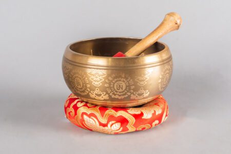 Cuenco tibetano 15 cms de diámetro , diseño Geometría Sagrada